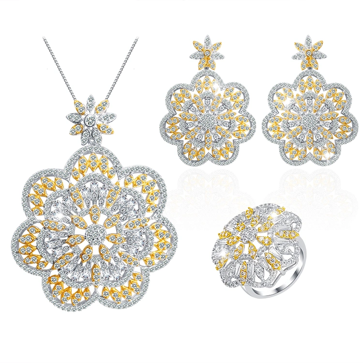 2019 New Design Charm Jewelry 18K Saudi Arabia Gold Plated Jewelry Sets