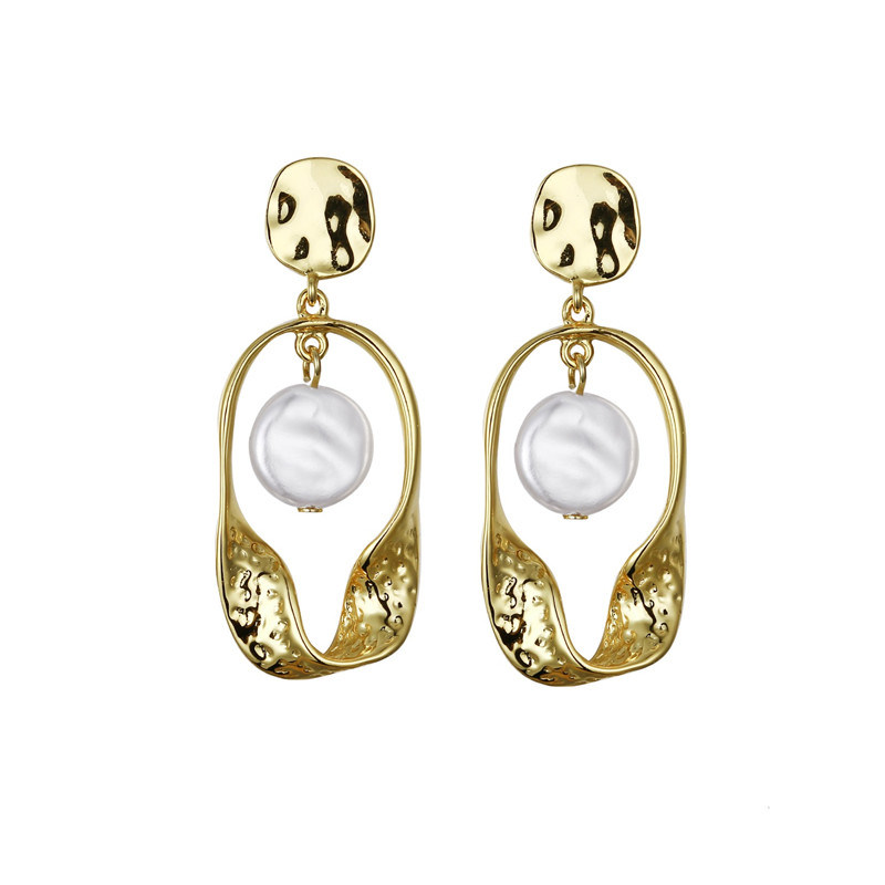 2021 Fashion Silver or Brass Female Baroque Pearl Earring