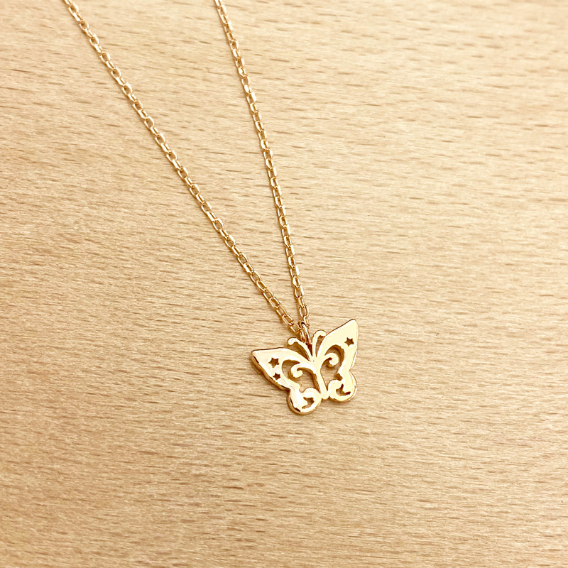 925 Silver Necklace Butterfly and Star Design New Women Fashion