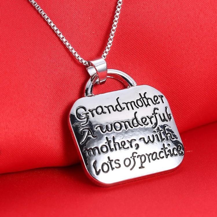 Retro Wonderful Letter Necklace Mother Day Jewelry Gift