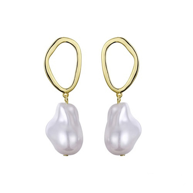 2021 Factory Wholesale Fashion Silver or Brass Female Baroque Pearl Earring