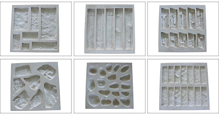 Artificial Natural Stone Mold Natural Fossil Stone Tiles Mould Polyurethane Faux Stone Molds