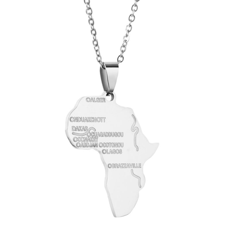 Women Jewelry Fashion Necklace African Maps Necklace Women Necklace