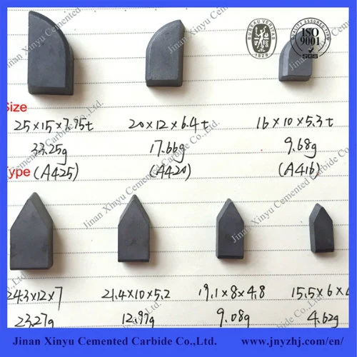 Yg6/Yg8 Tungsten Brzing Tips in Triangle Shape for Milling