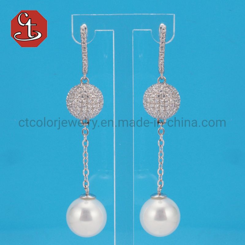 New Earrings Long Pearl Earrings Exaggerated Earrings Simple Earrings Female Temperament