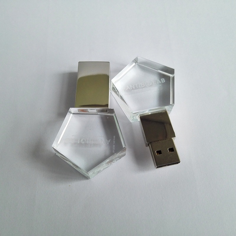 Pentacle Crystal USB Flash Drive Polygonal Crystal USB Flash Disk