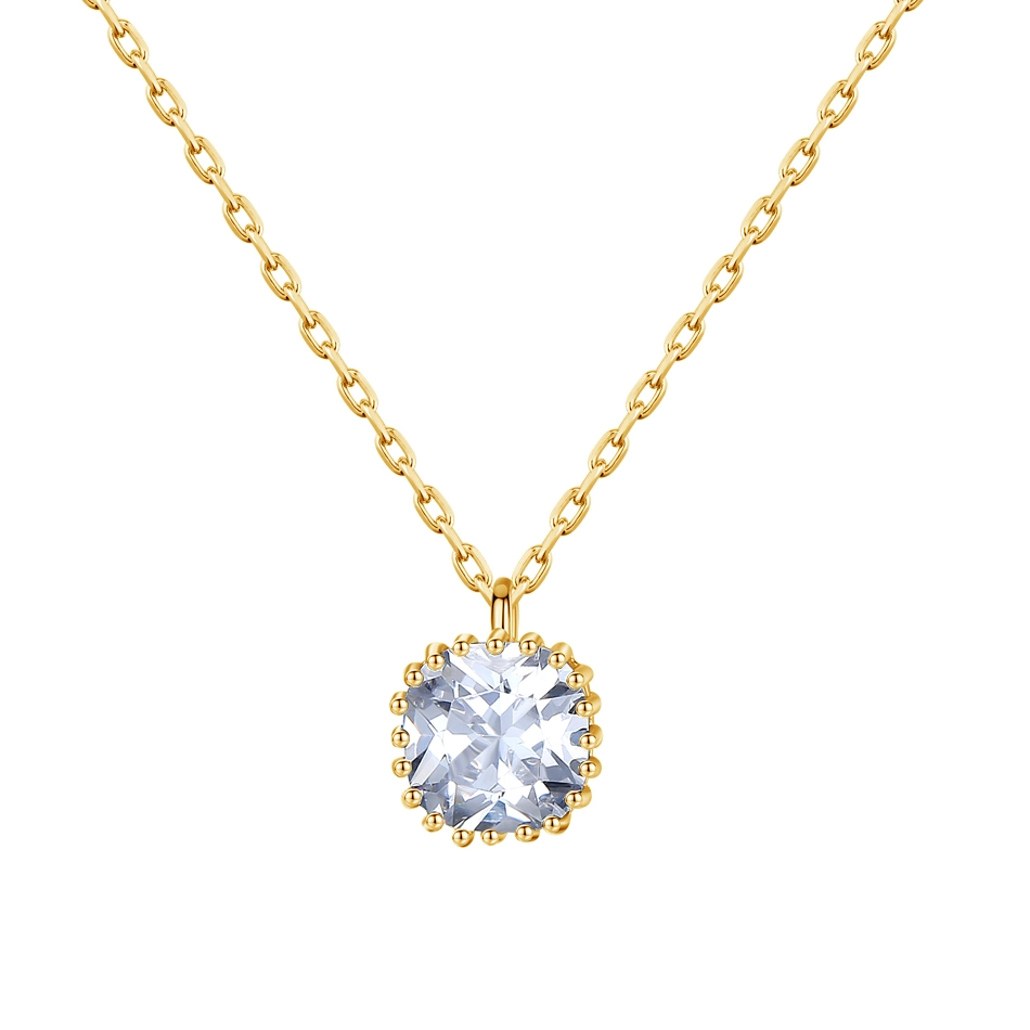 Wholesale 14K Gold Plated 925 Sterling Silver Necklace Jewelry Zircon Pendant Necklace