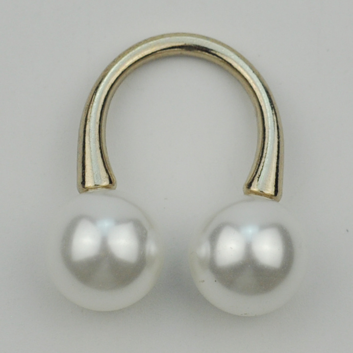 Wholesale Fashion Pearl and Gold Color Buckle as Connector of Garment Accessories