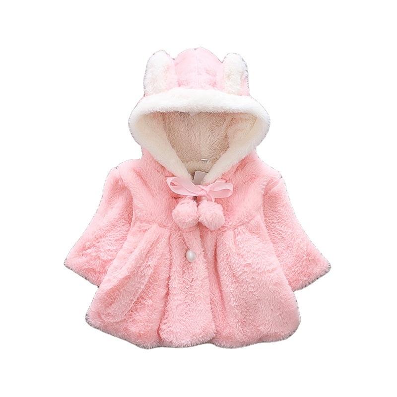 Children Faux Fur Coat Baby Turndown Collar Thicken Warm Jacket Girls Long Overcoat Winter Kids Casual Outwear