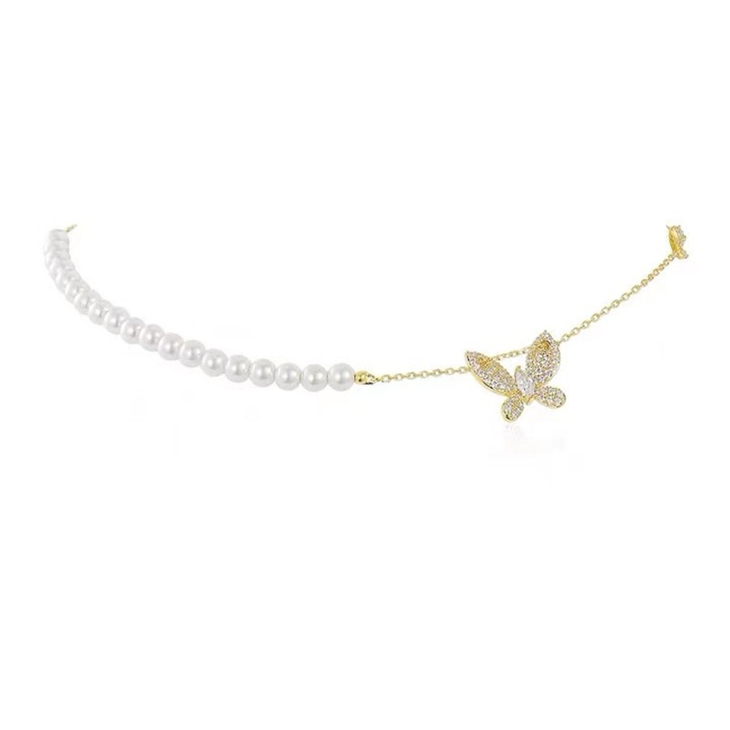 Pearl Bow Female Choker Fashion Clavicle Necklace