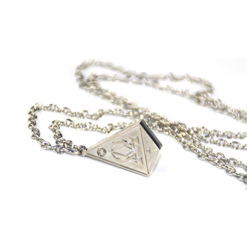 Wholesale Factory Sliver Plated Metal Rhombus Chain Necklace