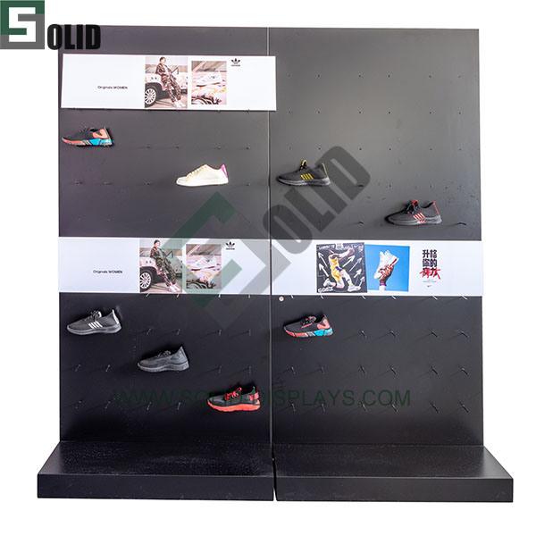 Retail Store Wall Display Fixtures/Wall Mount Display Hanger/Square Tube Hanger/Cap Hanger/Shoes Stand for Nike/Adidas/Puma/ Skechers/Fila