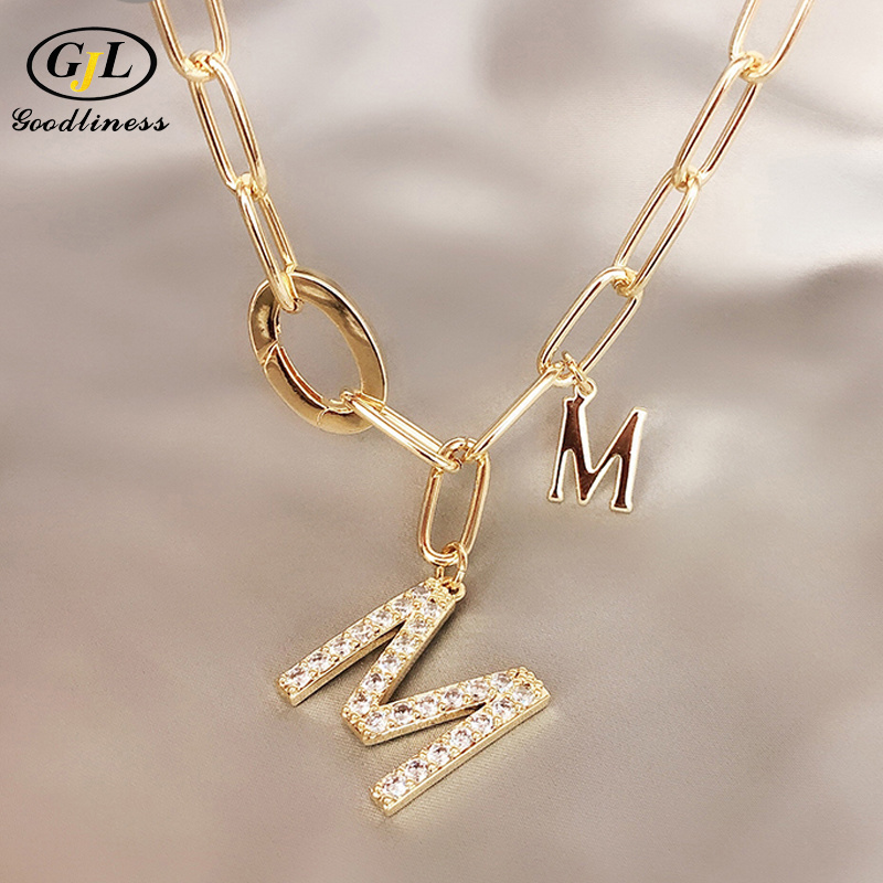 Letter Pendant Hot Sales Necklace Chain Gold Plated Silver Jewelry