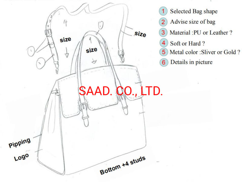 Saad Selected Quality Pebbled Leather Clutch Adjustable Shoulder Bags with Gold Metal Chain