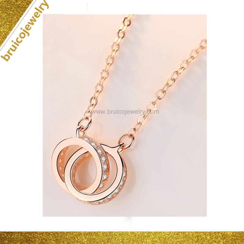 Fashion Necklace Chain Rhodium Color Necklace Gold Jewelry Design Silver Necklace for Women