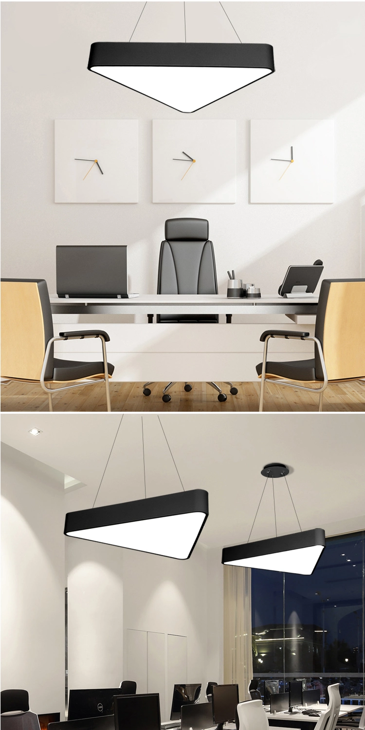 Contemporary Office Lamp Hanging Pendant Triangle / Hollow Triangle LED Chandelier Light Variable Shapes Are Randomly Spliced