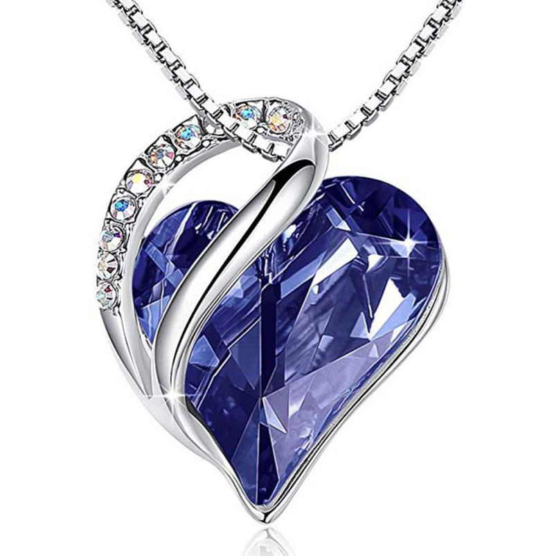 Silver Plated Fashion Jewelry CZ Pendant Necklace for Girls