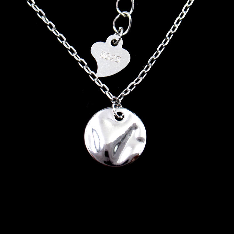 Special Sterling Silver Round Shaped Necklace for Girl Birthday Gift