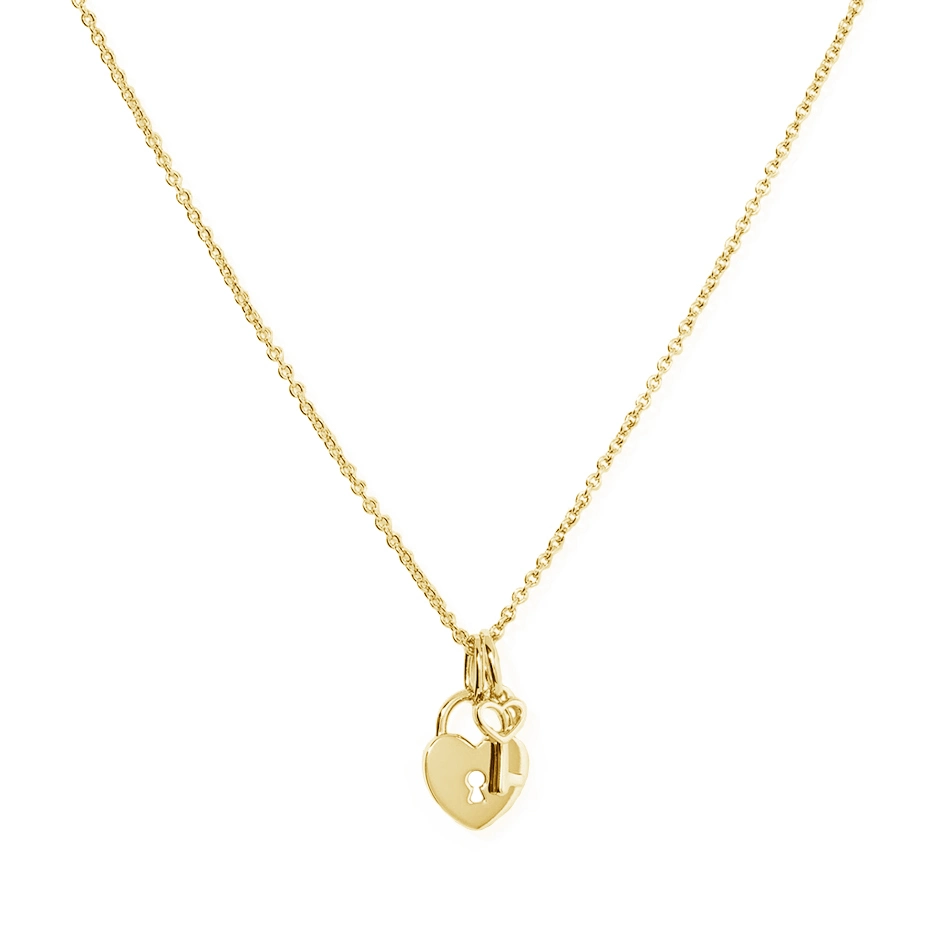 925 Sterling Silver Gift Pendant Necklace 18K Gold Vermeil Joy Heart Necklace