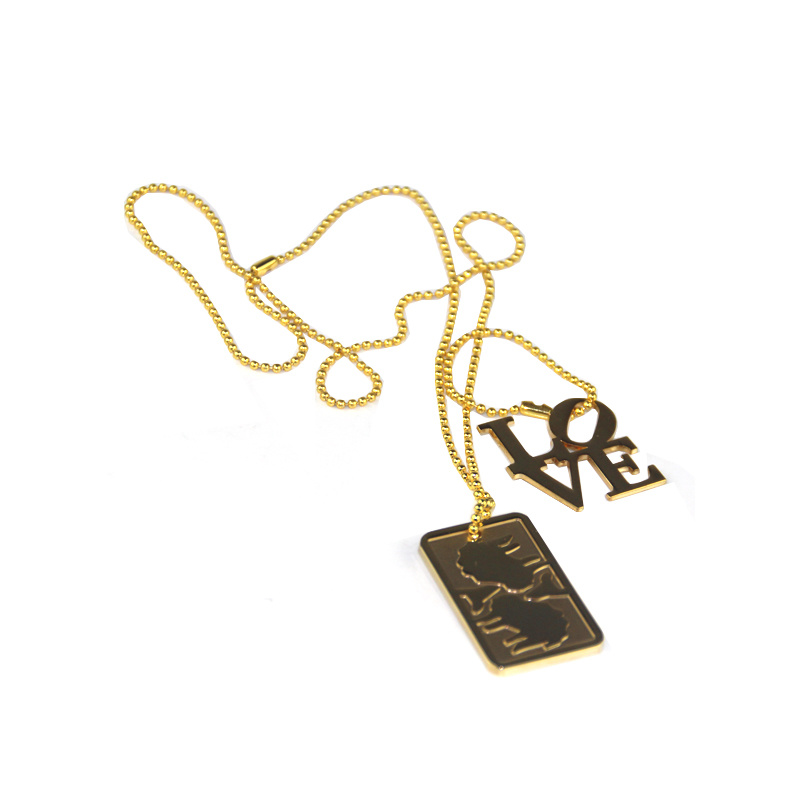 Custom Fashion Jewelry Womens Gold Plated Pendant Necklace