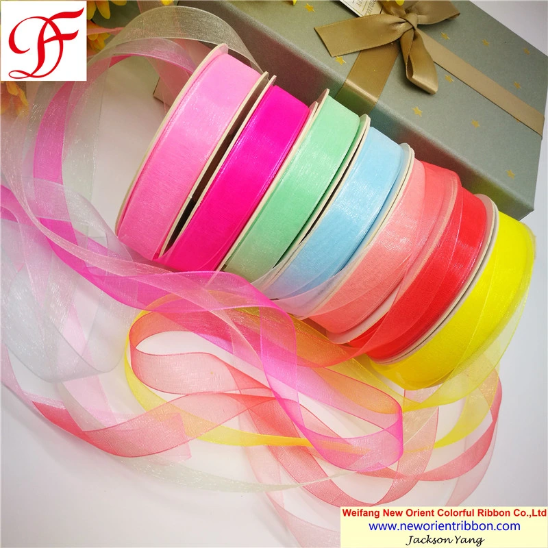 China Nylon Sheer Organza Ribbon for Wedding/Accessories/Wrapping/Gift/Bows/Packing/Christmas Decoration