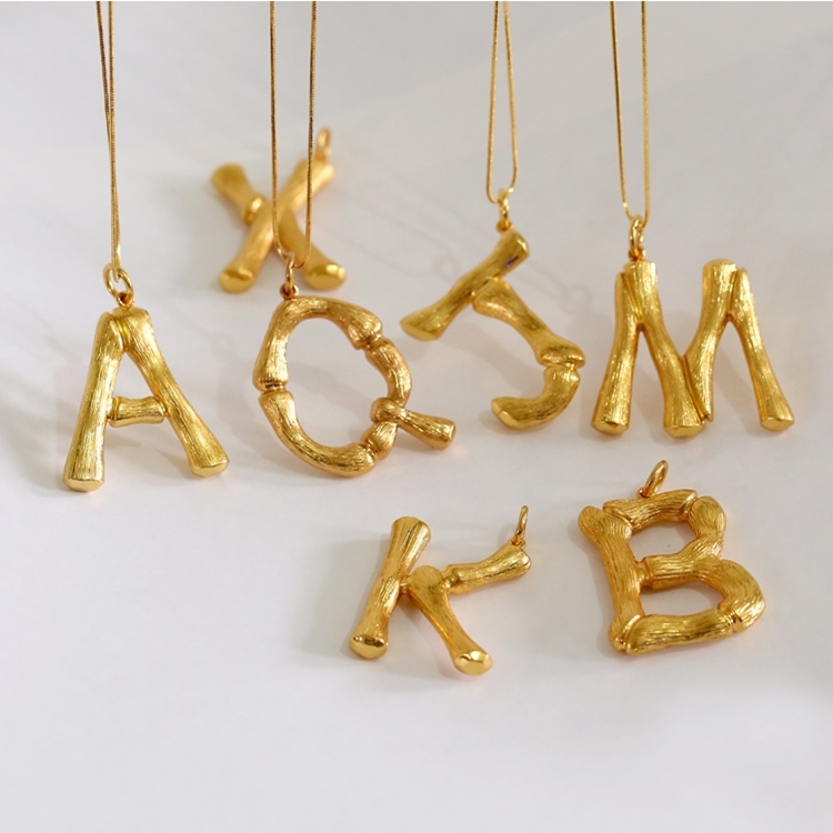 Hip Hop Jewelry Custom Gold Plated Jewellery 925 Sterling Silver Initial Necklaces with Alphabet Letter