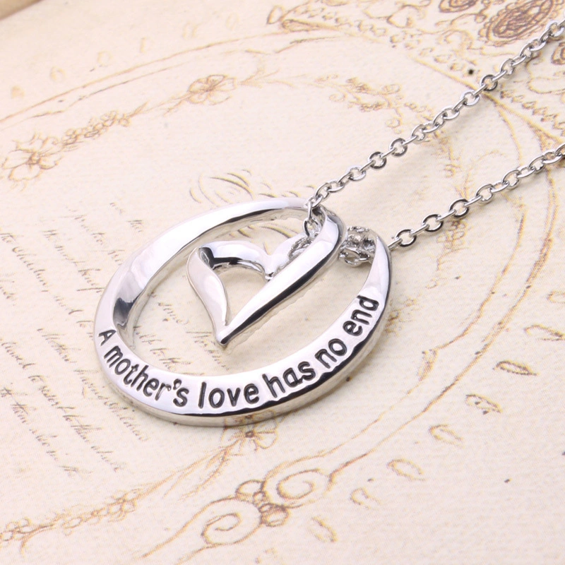 Promotion Gift Mother's Day Gift Custom Necklace Love Heart Pendant Mother Day Gift for Mother