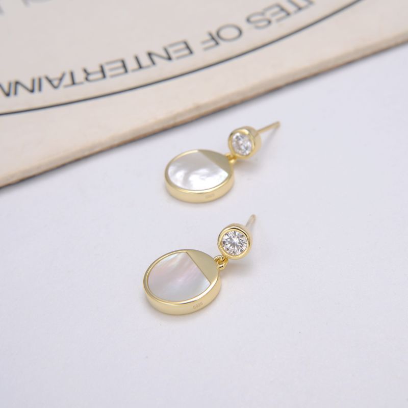 Hot Sale 925 Sterling Silver Baroque Pearl Earring