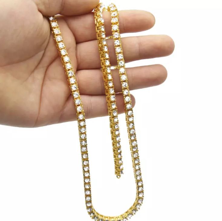 Hot Sale Hip Hop Jewelry Diamond Tennis Chain Necklaces for Friends