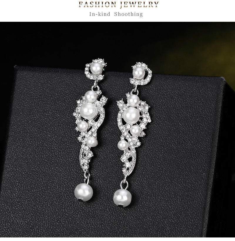 Fashion Jewelry Accessories Wedding Earrings Fashion Crystal Pearl Earrings