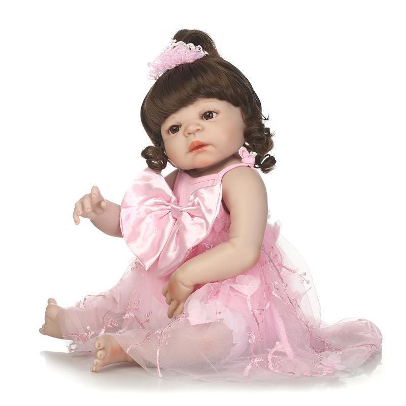 Full Body Solid Kid Bebe Reborn Doll New Born Baby Doll for Sale