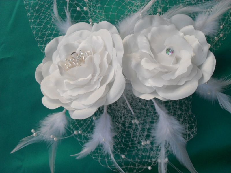 Custom Bridal Accessories Handmade Wedding Veils Fascinator Birdcage Veils Hair-Pieces V117
