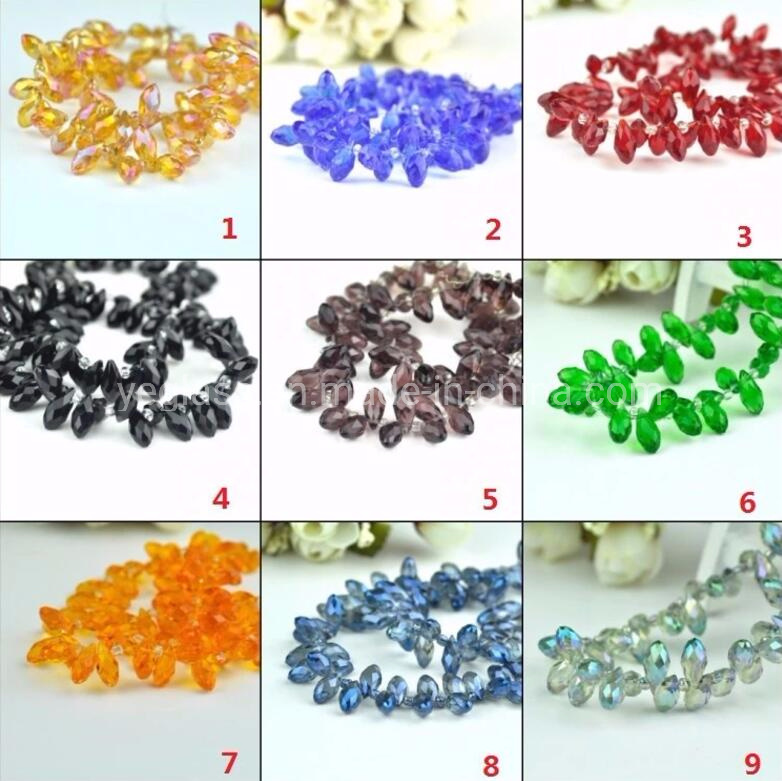 Teardrop Glass Beads Pendants Waterdrop Crystal Glass Loose Beads