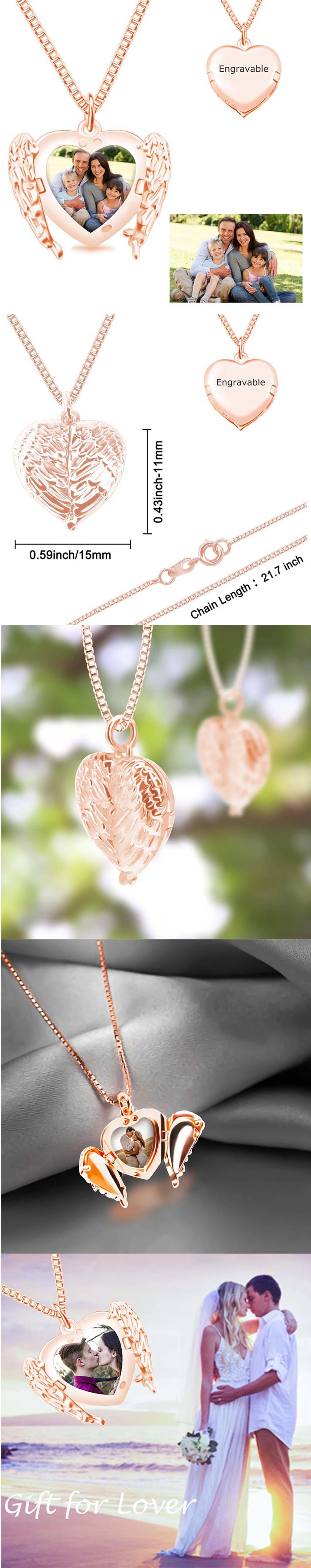 Necklace Pendant Romantic Angel Wings Fashion Heart - Shaped Jewelry Necklaces