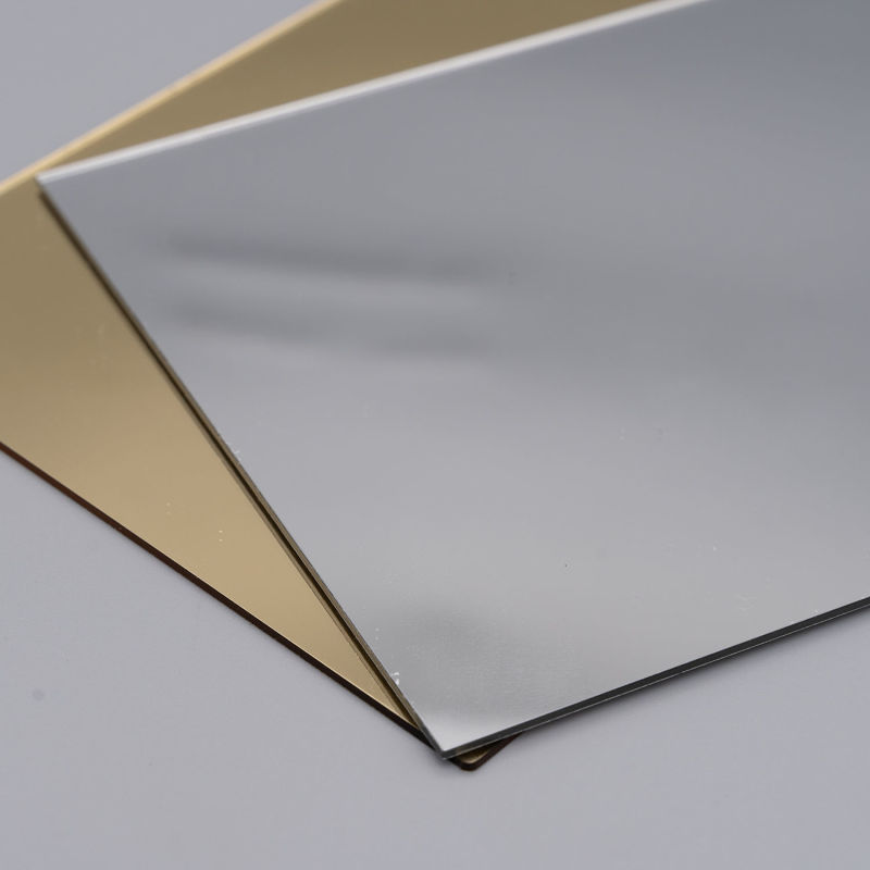 Acrylic Mirror Sheet Gold and Silver Back Paint and Self Adhesive