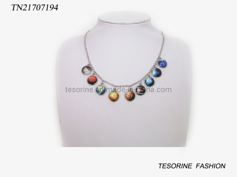 Fashion Design Popular Necklace Rhodium Plated Necklace