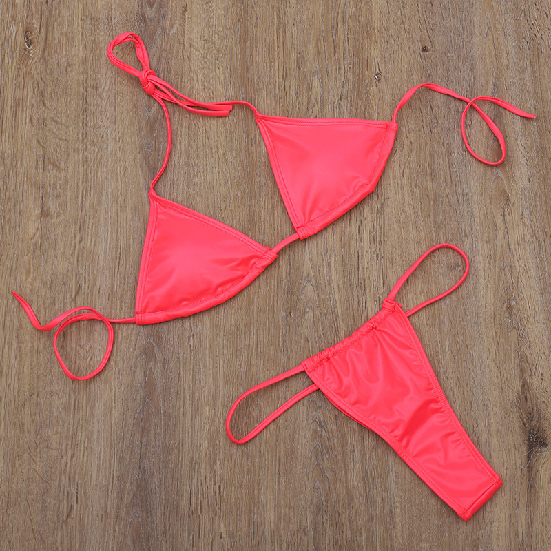 Women&prime; S Triangle Underwire High Cut Triangle Bikini Set Swimsuit