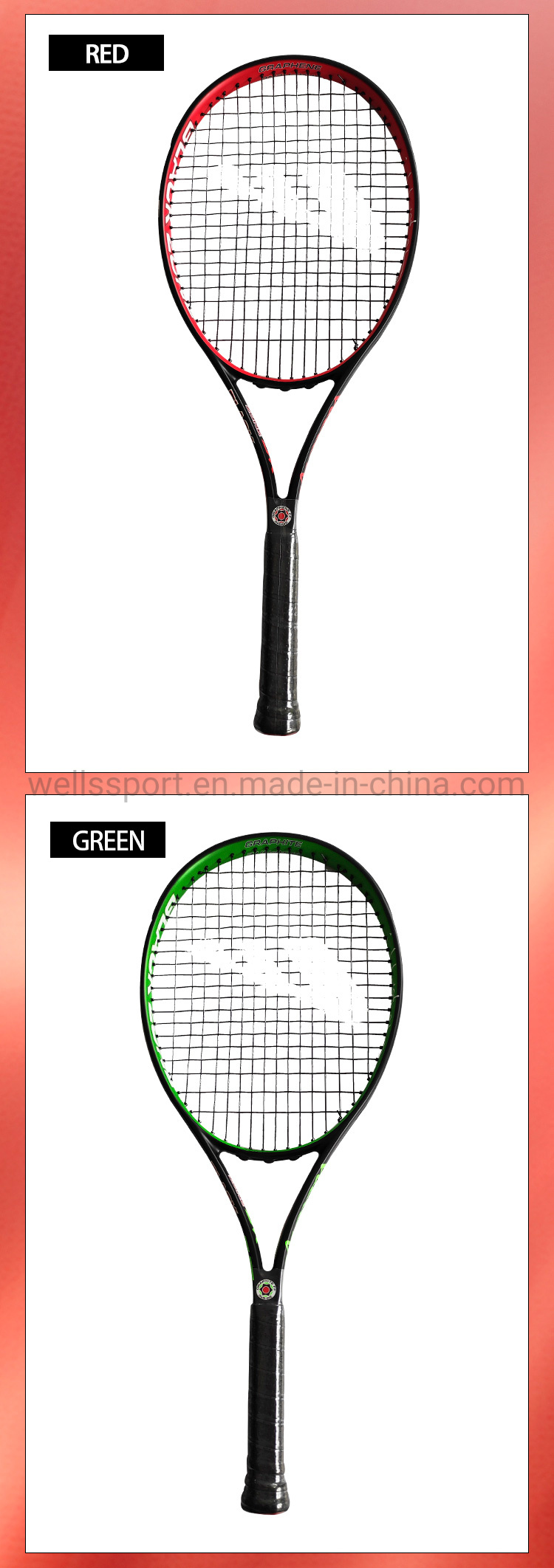 OEM Custom 100% Full Carbon Fiber Adult Tennis Racket Tennis Racquet