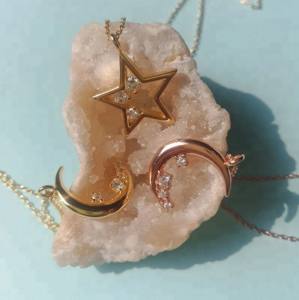 Jewelry Fashion Necklace Women Gold Plated 925 Sterling Silver Necklace Jewelry Gold Necklace