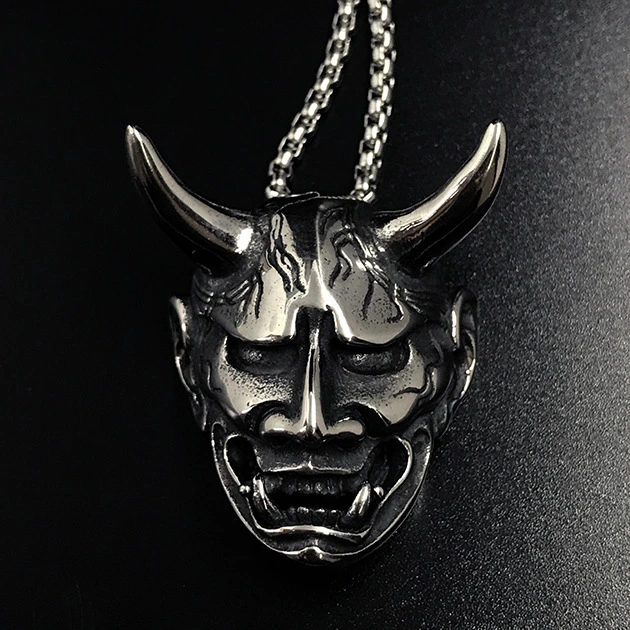Gothic Horn Evil Devil Demon Titanium Steel Pendant Necklace