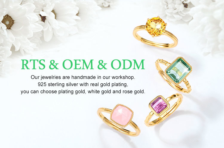 Fine Simple Design Gold Jewelry Necklaces Square Natural Emerald Necklace for Women
