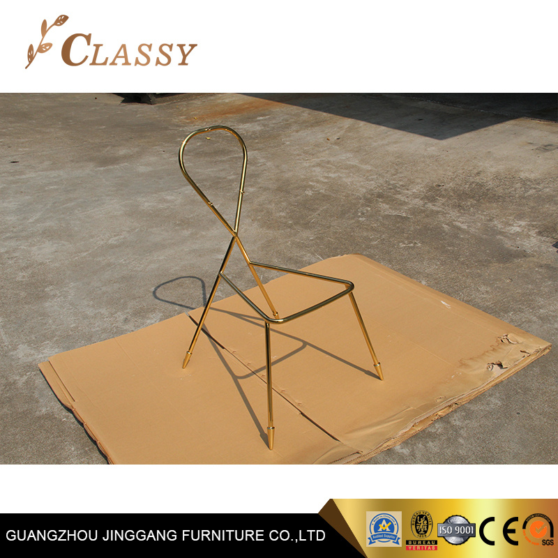 Dining Chair Metal Legs in Golden Mirror Stainless Steel Base