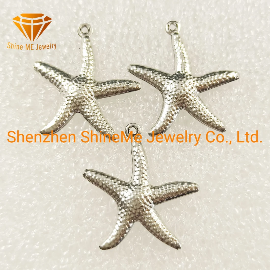 Wholesale Fashion Jewelry Silver Jewelry Women Necklace 316L Stainless Steel Starfish Pendant Spt7224
