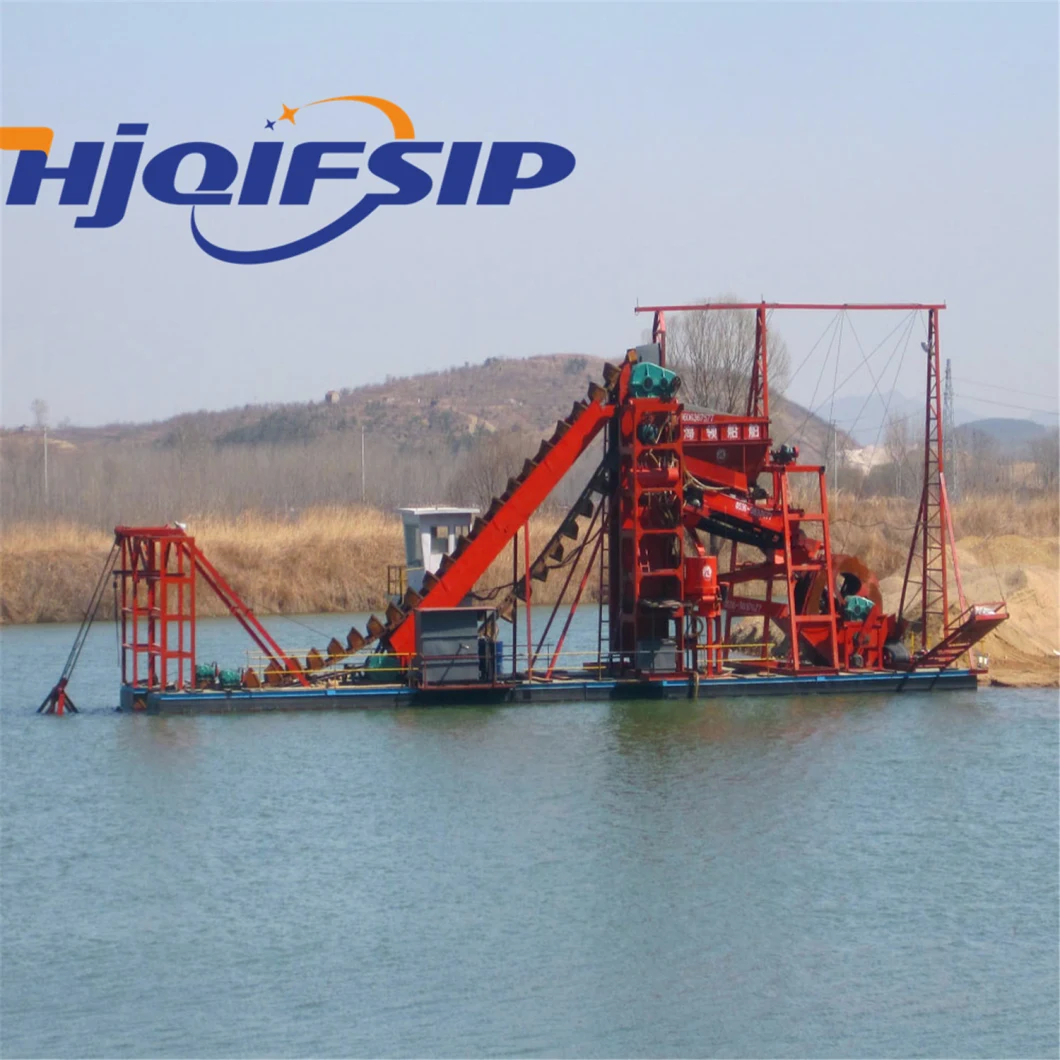 Hot Sale Hj-M60 Bucket Chain Gold and Diamond Dredger for River Gold Dredging for Sale