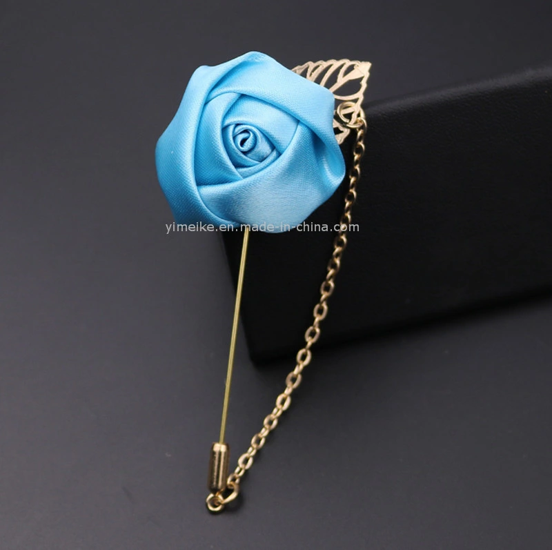 Popular Wedding Accessories Metal Chain Leaf Flower Brooch