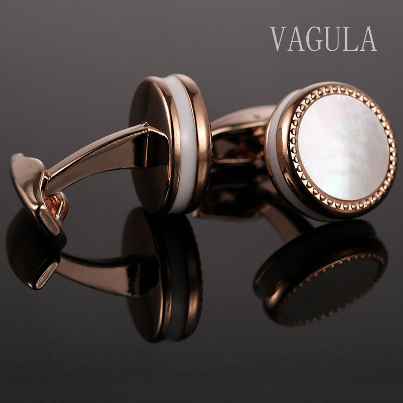 VAGULA Natural Mother Pearl Gemelos Cuff Links 52500