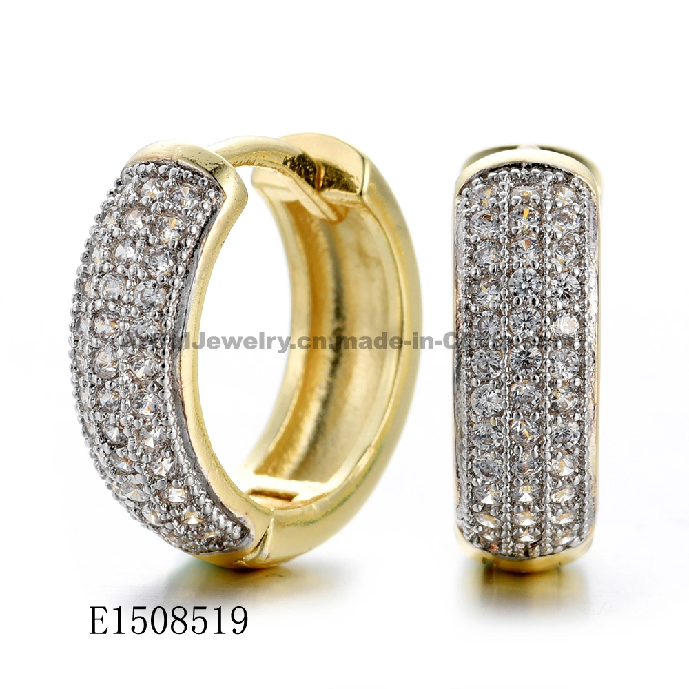 New Arrival Jewelry Sterling Silver or Copper Cubic Zirconia Small Huggie Earrings for Girls