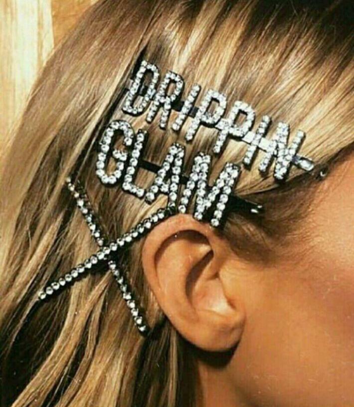 Fashion Acrylic Hair Clips Bang Clip Woman Gifts Colorful Metal Hairpins Hair Accessories