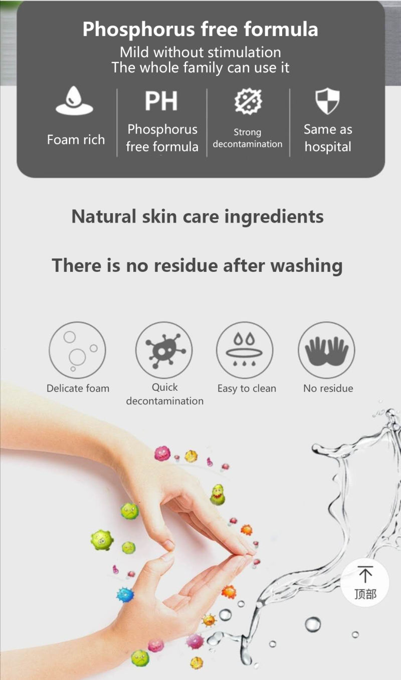 Customizable 500ml Natural Green Antibacterial Natural Liquid Soap