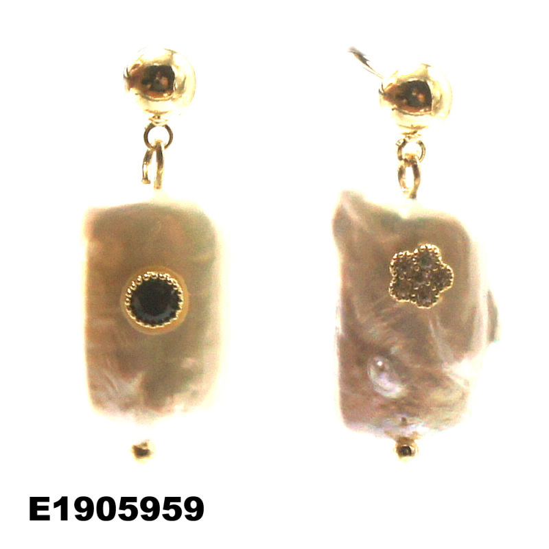 18K Gold Plated Fashion Jewelry/Silver 925 Sterling Silver Earring/Pearl Earrings